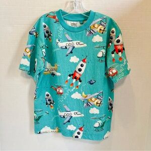 Next Kids' Blue Rocket Print T-Shirt 5T lightly used
